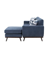 White Label Andora Reversible 87" Sofa Chaise