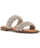 Madden Girl Piaa Braided Embellished Slide Flat Sandals