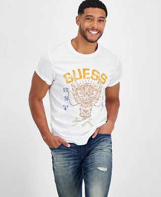 Guess Men's Embroidered Dragon Logo Graphic T-Shirt