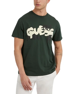 Guess Men's Eco Raised Graffiti Logo Print T-Shirt