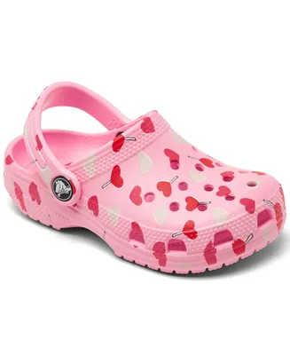 Crocs Toddler Girls Hearts Classic Clog Sandals from Finish Line