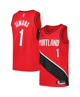 Men's Jordan Anfernee Simons Red Portland Trail Blazers Swingman Player Jersey - Statement Edition