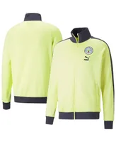 Men's Puma Yellow Manchester City ftblHeritage T7 Raglan Full-Zip Track Jacket