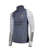 Men's adidas Gray Orlando City Sc Warm Raglan Cold.rdy Top