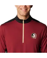 Men's Columbia Garnet Florida State Seminoles Tech Trail Omni-Shade Quarter-Zip Top