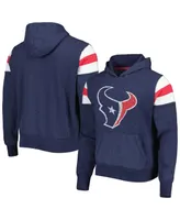 Men's '47 Brand Heathered Navy Distressed Houston Texans Premier Nico Pullover Hoodie