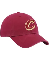 Men's '47 Brand Wine Cleveland Cavaliers Team Logo Clean Up Adjustable Hat