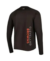 Men's Msx by Michael Strahan Brown Cleveland Browns Interval Long Sleeve Raglan T-shirt