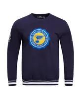 Men's Pro Standard Navy St. Louis Blues Crest Emblem Pullover Sweatshirt