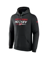 Men's Fanatics Black Carolina Hurricanes Authentic Pro Pullover Hoodie