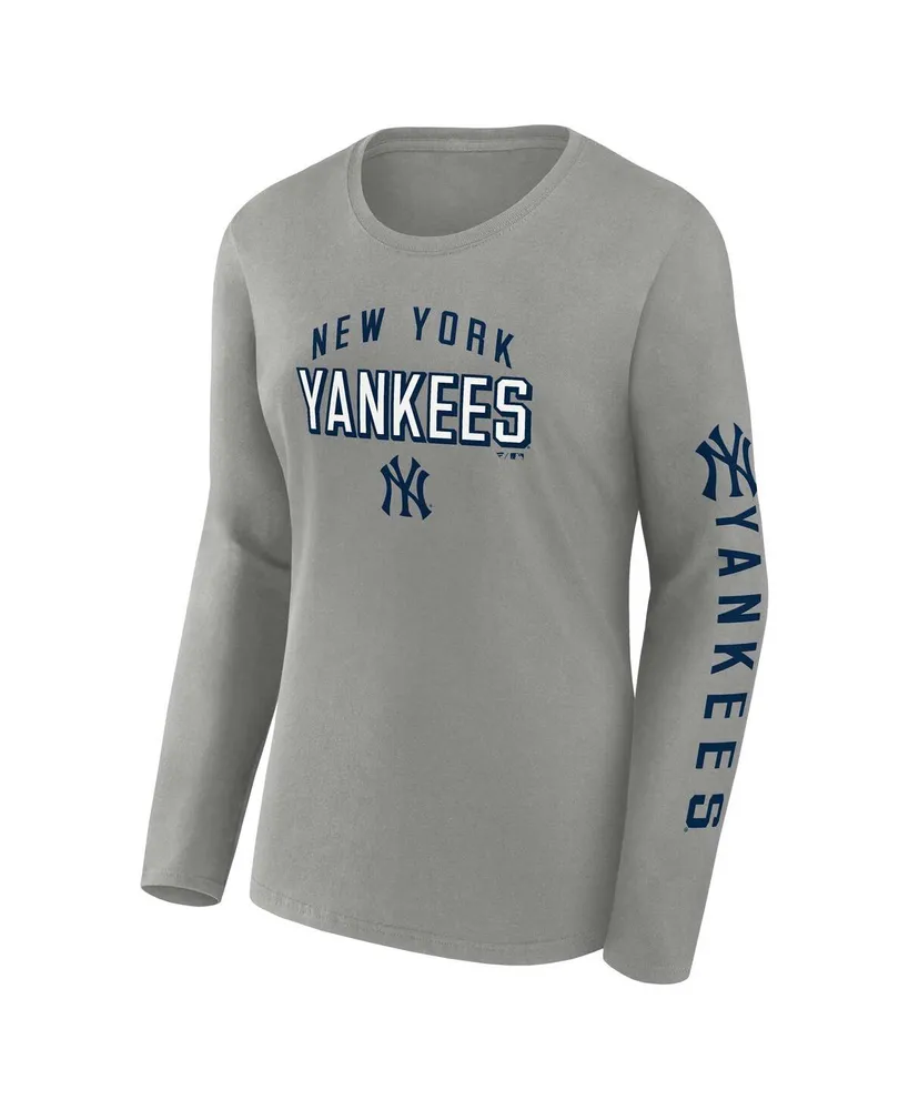 Women's Fanatics Gray, Navy New York Yankees T-shirt Combo Pack