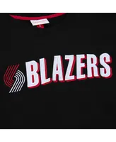 Men's Mitchell & Ness Black Portland Trail Blazers Hardwood Classics There and Back Pullover Sweatshirt