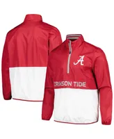 Men's G-iii Sports by Carl Banks Crimson Alabama Tide Cornerman Half-Zip Top