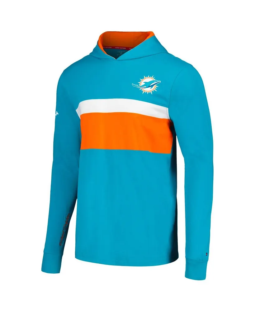 Men's Tommy Hilfiger Aqua Miami Dolphins Morgan Long Sleeve Hoodie T-shirt