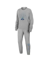 Women's Wear by Erin Andrews Heather Gray Indianapolis Colts Knit Long Sleeve Tri-Blend T-shirt and Pants Sleep Set