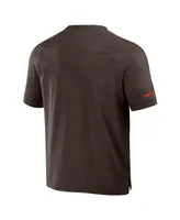 Men's Nfl x Darius Rucker Collection by Fanatics Brown Cleveland Browns Washed Raglan Henley T-shirt