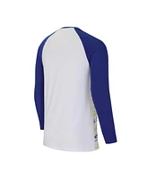 Men's Concepts Sport White, Royal Los Angeles Rams Tinsel Raglan Long Sleeve T-shirt and Pants Sleep Set