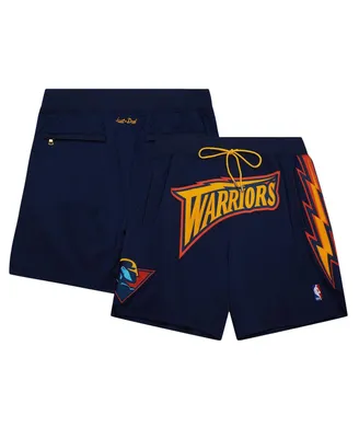 Men's Mitchell & Ness Navy Golden State Warriors Authentic Nba x Just Don Mesh Shorts