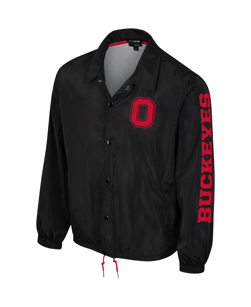 Men's and Women's The Wild Collective Black Ohio State Buckeyes Coaches Full-Snap Jacket