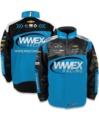 Men's Trackhouse Racing Team Collection Black Ross Chastain Wwex Nylon Uniform Full-Snap Jacket
