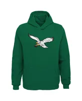 Big Boys Kelly Green Distressed Philadelphia Eagles Retro Pullover Hoodie