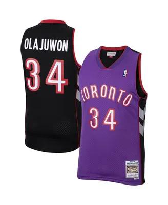 Men's Mitchell & Ness Hakeem Olajuwon Purple Toronto Raptors 2001/02 Hardwood Classics Swingman Jersey