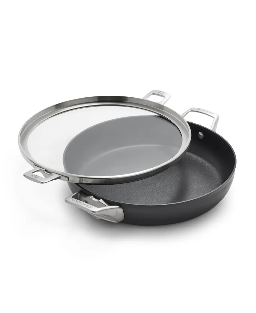 Calphalon Premier Space-Saving Hard-Anodized Aluminum Nonstick 12" Everyday Pan with Lid