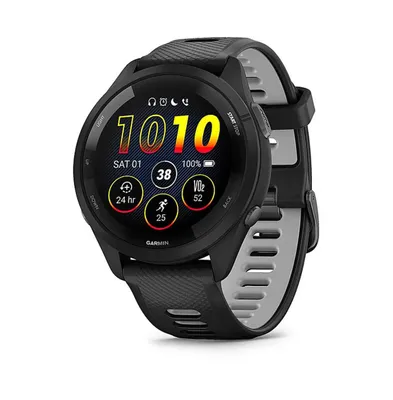 Garmin 265 Running Watch - Black - Silicone Strap - Unisex Smart Watch