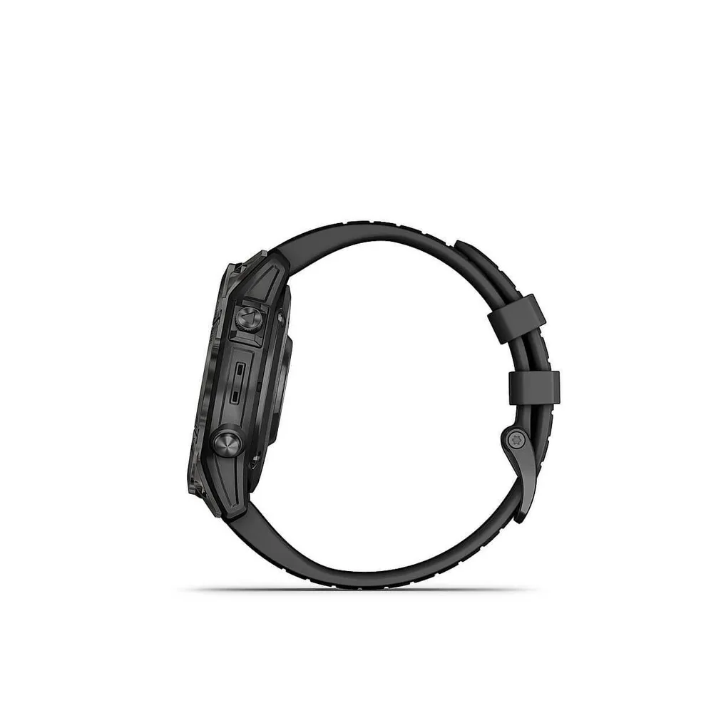 Garmin Gen 2 Sapphire Edition Carbon Gray Dlc Titanium Unisex Starwatcher with Black Silicone Band