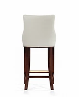 Manhattan Comfort Shubert Leatherette Upholstered Beech Wood Barstool