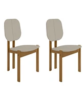 Manhattan Comfort Gales -Piece Mdf Dining Chair With Solid Wood Legs