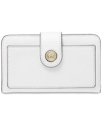 Michael Kors Charm Medium Tab Pocket Leather Bifold Wallet