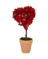 Northlight 14.5" Artificial Mixed Floral Valentine's Day Potted Topiary