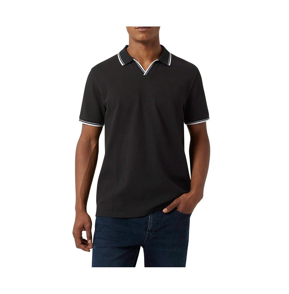 Dkny Men's Buchanan Textured Short Sleeve Polo