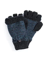 Muk Luks Men's Flip Mitten, Ebony, One Size