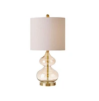 Home Outfitters Gold Table Lamp Set of 2, Great for Bedroom, Living Room, Casual