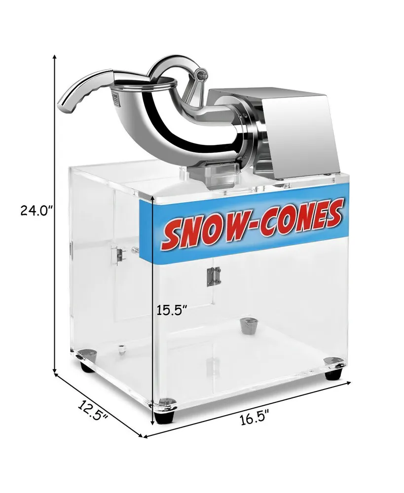 Electric Snow Cone Machine Ice Shaver Maker Shaving Crusher Dual Blades