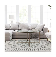 Fairdale Coffee Table With Round Cross Brace Frame