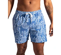 Chubbies Men's The Thigh-Naples Quick-Dry 5-1/2" Swim Trunks with Boxer Brief Liner