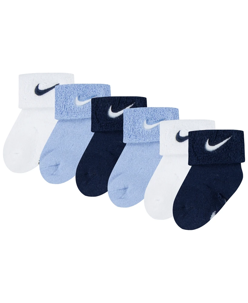 Nike Baby Boys or Girls Multi Logo Socks, Pack of 6