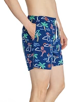 Chubbies Men's The Neon Lights Quick-Dry 5-1/2" Swim Trunks