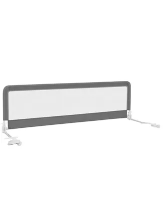71 Inch Extra Long Swing Down Bed Guardrail with Safety Straps