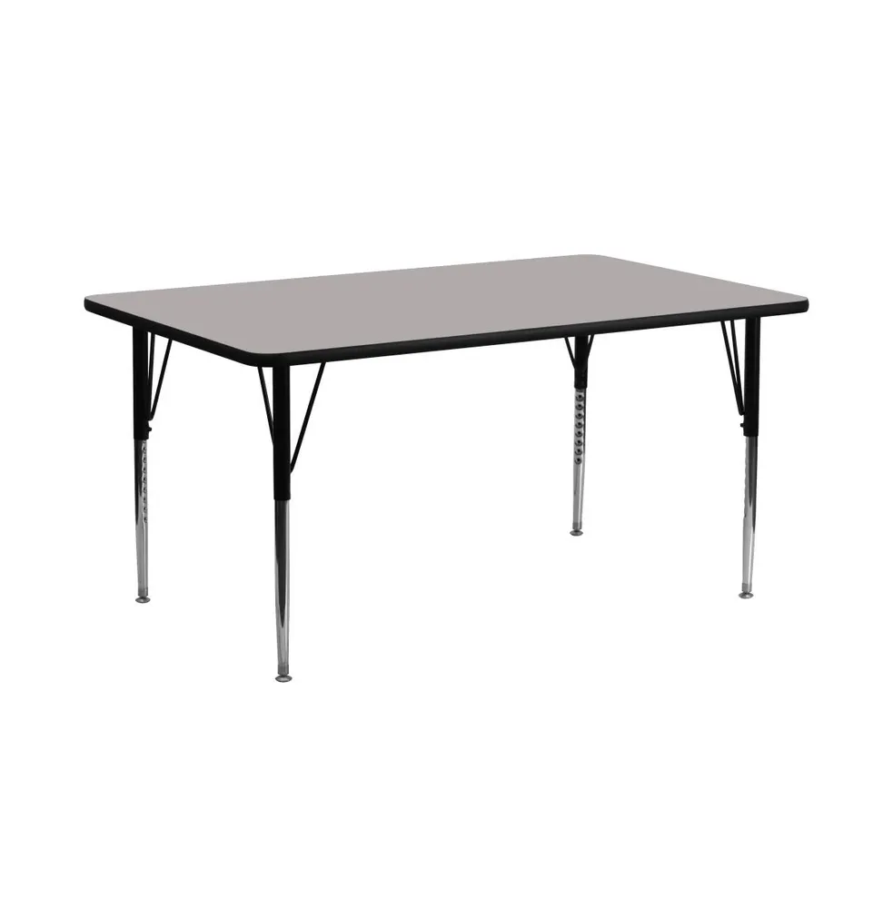 Emma+Oliver 30X72 Rectangle Hp Laminate Adjustable Activity Table