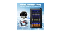 120 Can Beverage Mini Refrigerator with Glass Door