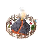 Dinosaur Play set with Volcano, Figures, and Fence, Dinosaur Toys - Assorted Pre