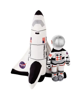Stuffed Space Shuttle and Astronaut Plush Toy for Kids