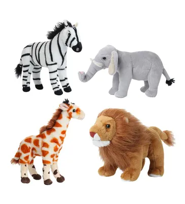 Safari Animals Stuffed Animals Plush for Kids - Assorted Pre