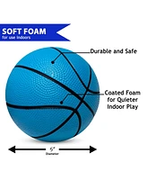 Mini Foam Basketball for Indoor Mini Hoops, Safe & Quiet for Over-Door