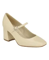 Calvin Klein Women's Jatlee Mary Jane Square Toe Block Heel Janes