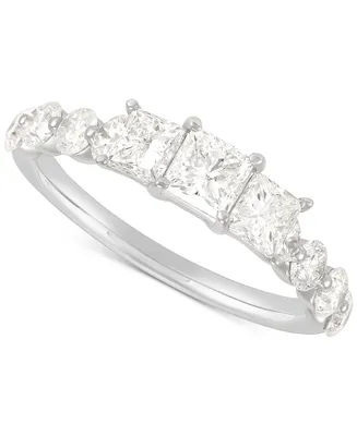 Diamond Princess-Cut Three Stone Engagement Ring (2 ct. t.w.) in 14k White Gold